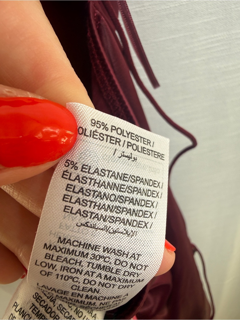 Edikted Whitney Lace Trim Satin Mini Dress Burgundy Slip Dress | NWT Size XS - Picture 17 of 17